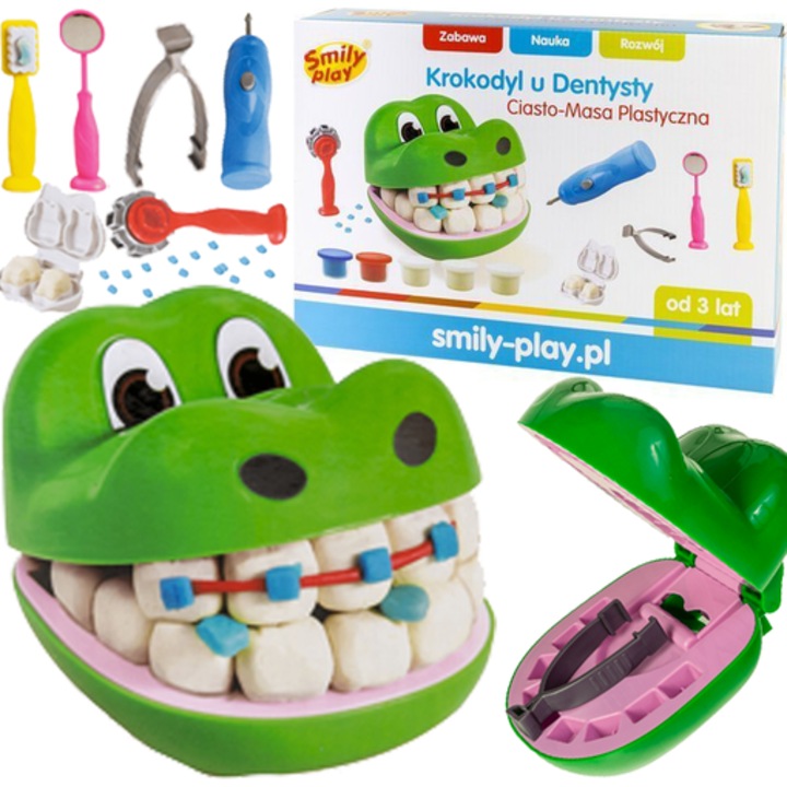 Set de modelare Smily Play, Krokodyl u Dentysty, multicolor, 31.5x22x7.5cm