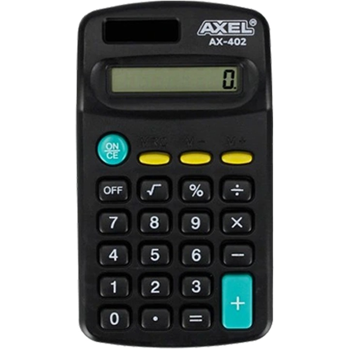 Калкулатор Starpak AX-402, Настолен, черен, 11x6x2см