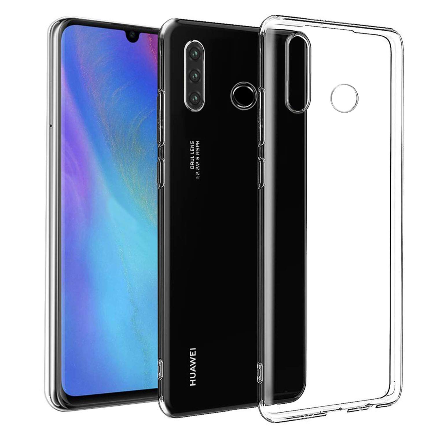 Husa protectie din silicon slim compatibila cu Huawei P30 Lite, transparenta