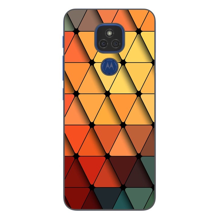 Husa compatibila cu Motorola Moto G9 Play Silicon Gel Tpu Model Abstract Tiles