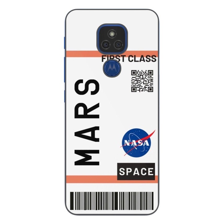 Кейс, съвместим с Motorola Moto E7 Plus Silicon Gel Tpu Модел Ticket To Mars