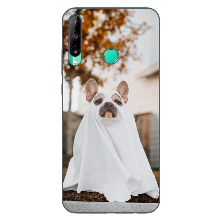 Husa compatibila cu Huawei Y7P Silicon Gel Tpu Model Halloween Ghost Dog
