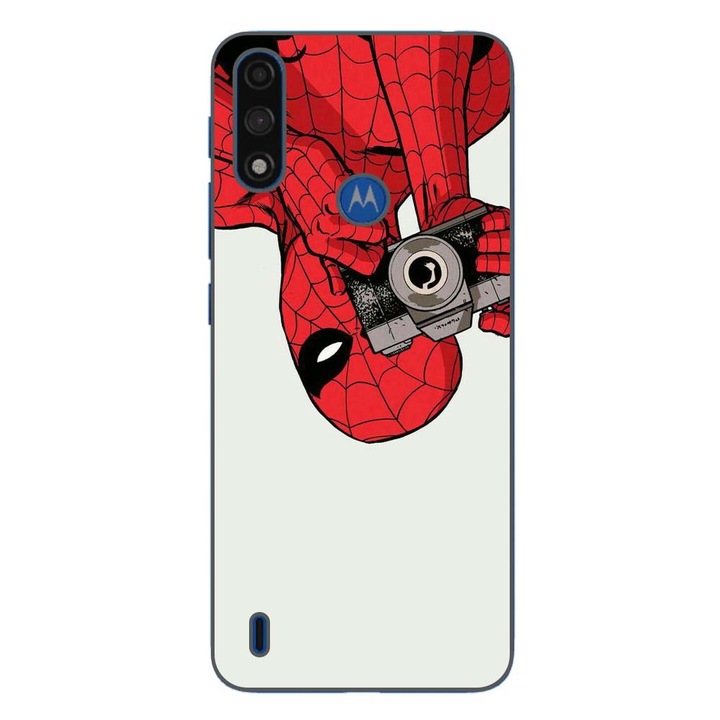 Husa compatibila cu Motorola Moto E7 Power Silicon Gel Tpu Model Spiderman