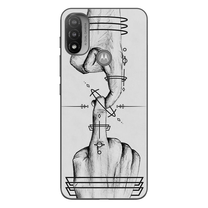 Husa compatibila cu Motorola Moto E20 Silicon Gel Tpu Model Universe Touch