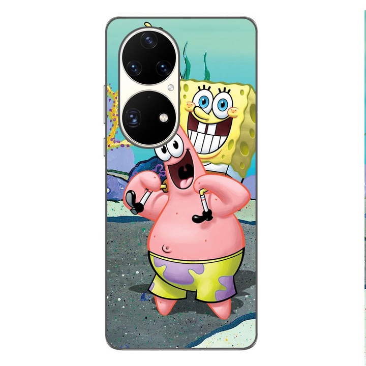 Husa compatibila cu Huawei P50 Pro Silicon Gel Tpu Model Spongebob