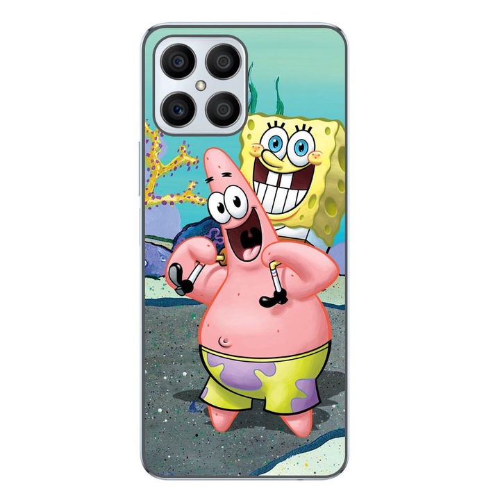 Telefontok, kompatibilis Honor X8 szilikon gél Modell Spongyabob