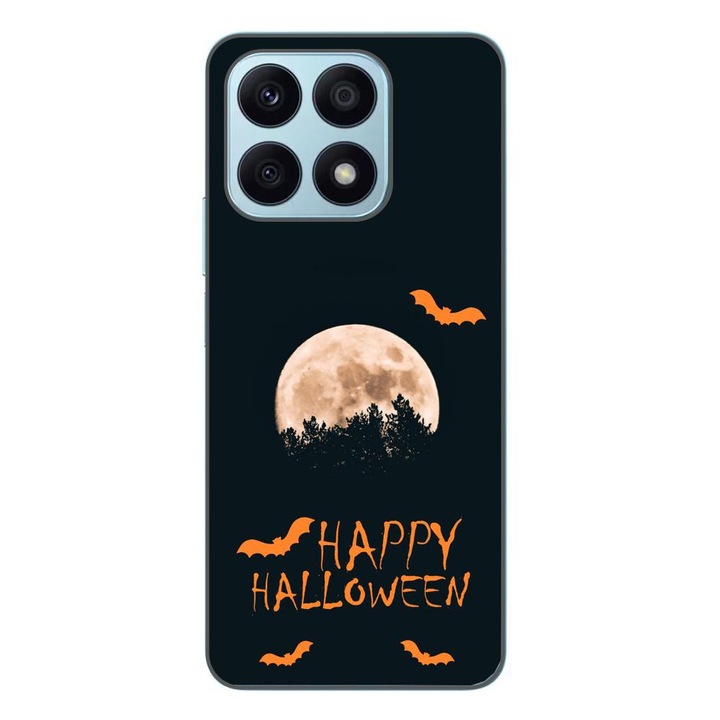 Husa compatibila cu Honor X8a Silicon Gel Tpu Model Happy Halloween Luna Plina