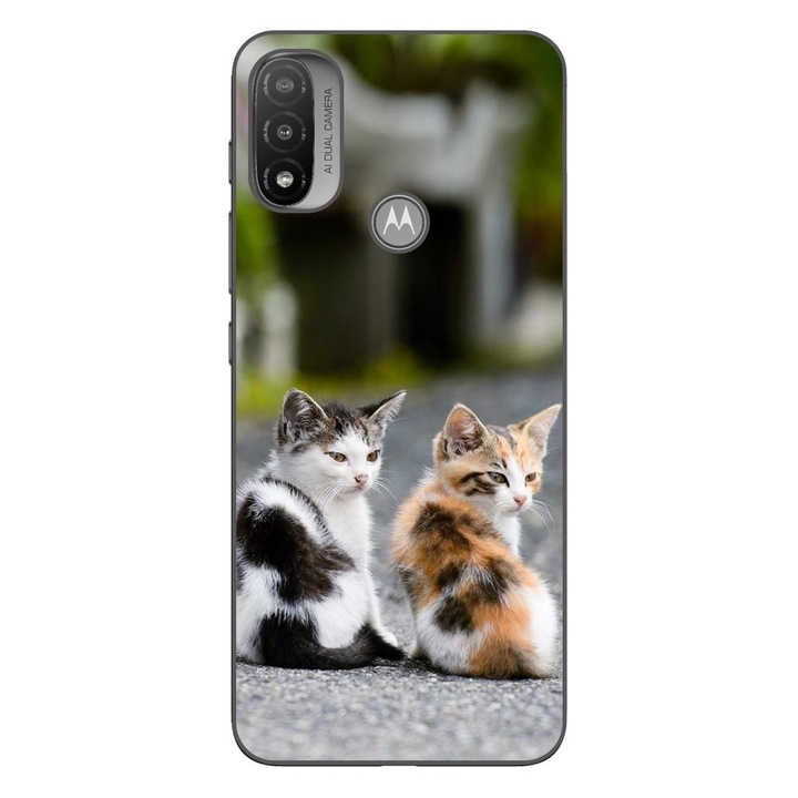 Husa compatibila cu Motorola Moto E20 Silicon Gel Tpu Model Kitties