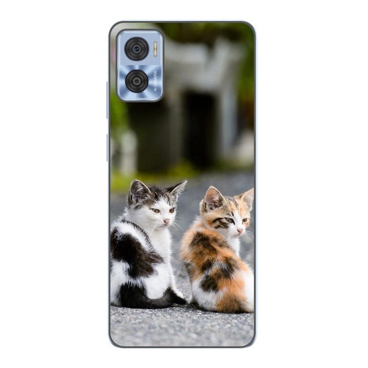 Husa compatibila cu Motorola Moto E22, E22i Silicon Gel Tpu Model Kitties