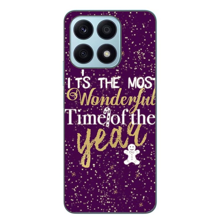 Husa compatibila cu Honor X8a Silicon Gel Tpu Model Craciun Wonderful Time Of The Year