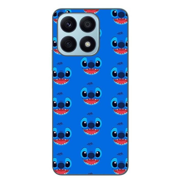 Husa compatibila cu Honor X8a Silicon Gel Tpu Model Stitch Face Pattern