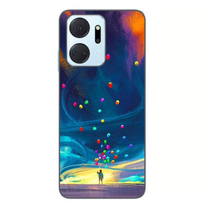 Husa compatibila cu Honor X7a Silicon Gel Tpu Model Baloane Univers