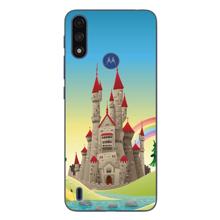 Husa compatibila cu Motorola Moto E7 Power Silicon Gel Tpu Model Castel
