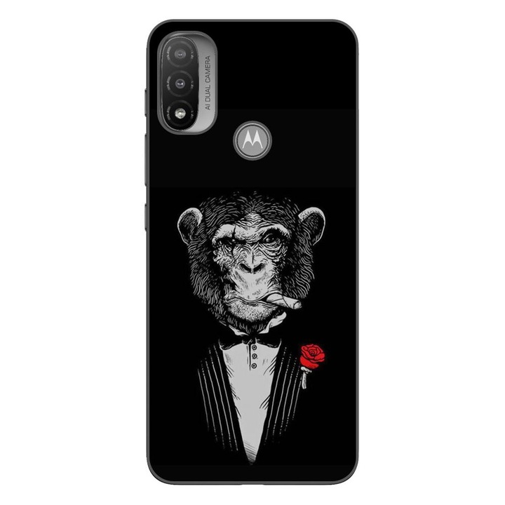 Husa compatibila cu Motorola Moto E20 Silicon Gel Tpu Model Cigar Monkey
