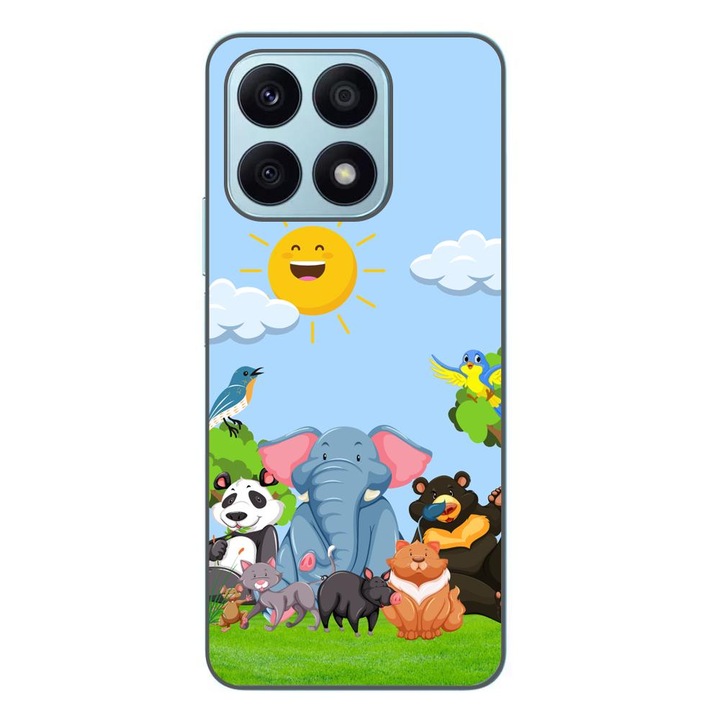 Husa compatibila cu Honor X8a Silicon Gel Tpu Model Prietenii Junglei