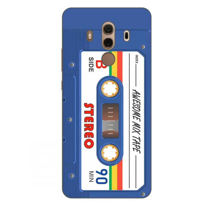 Калъф, съвместим с Huawei Mate 10 Pro Silicone Gel Tpu Case Vintage Mix Tape Model