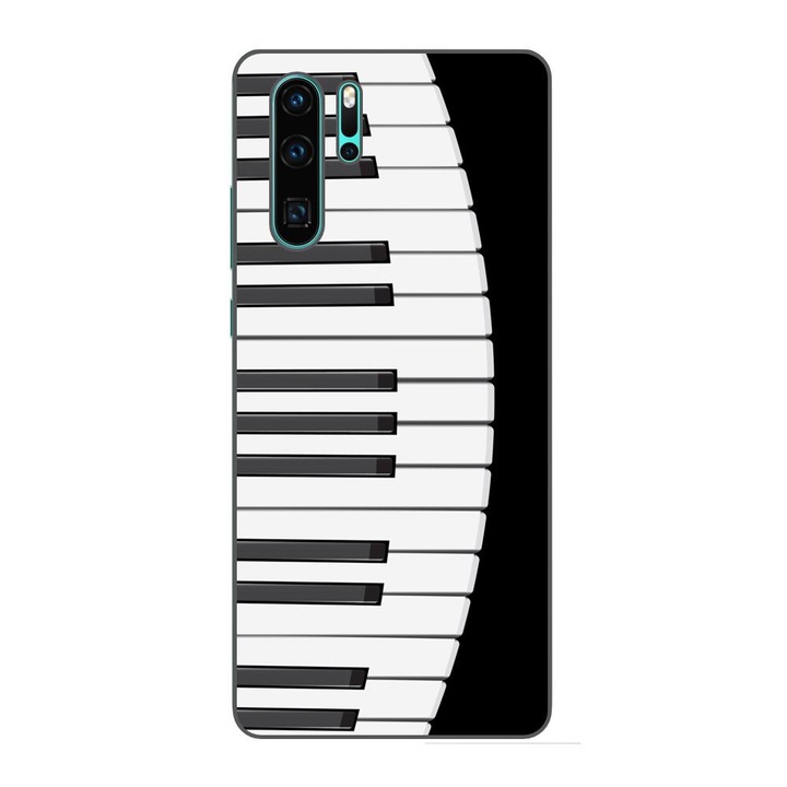 Калъф, съвместим с Huawei P30 Pro Silicone Gel Tpu Model Keys Piano
