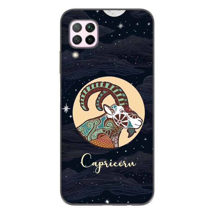 Telefontok, kompatibilis Huawei P40 Lite szilikon gél Modell Horoszkóp Bak