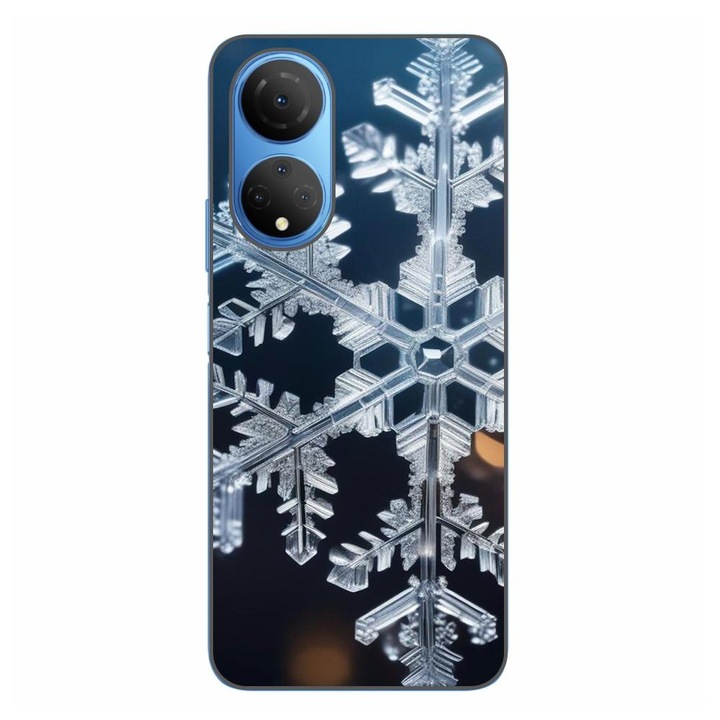 Husa compatibila cu Honor X7 Silicon Gel Tpu Model Big Snowflake