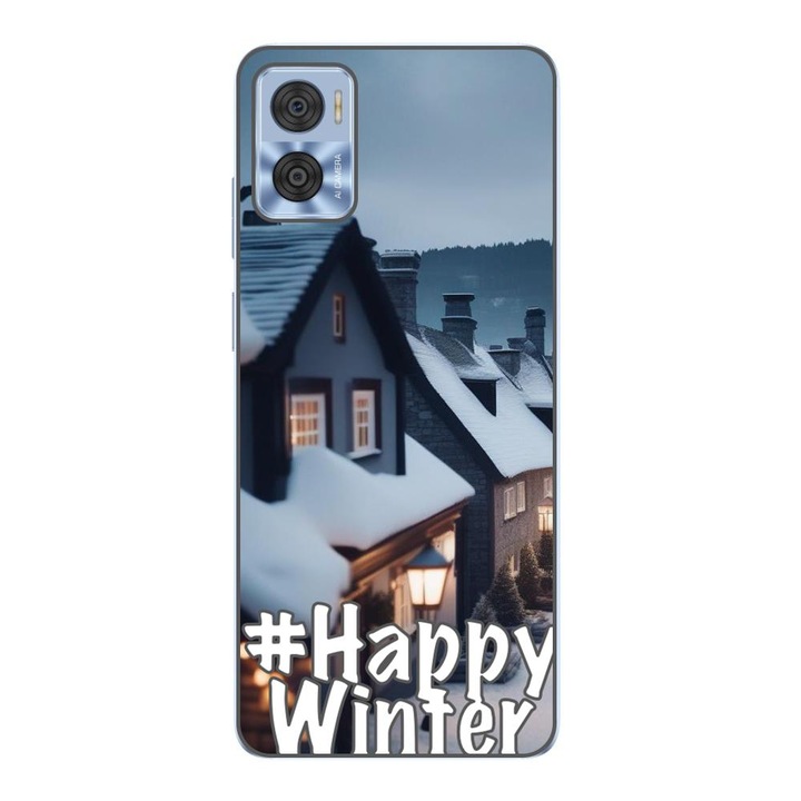 Husa compatibila cu Motorola Moto E22, E22i Silicon Gel Tpu Model Happy Winter