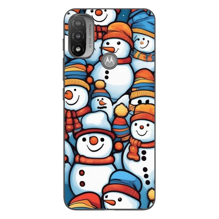 Husa compatibila cu Motorola Moto E20 Silicon Gel Tpu Model Snowman Pattern