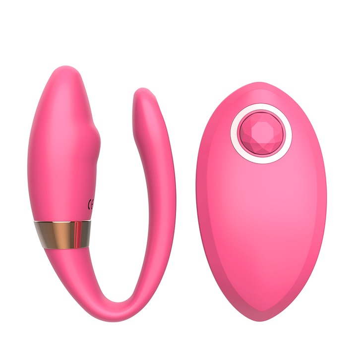 Vibrátor pároknak félig behelyezett maszturbátor, bugyimaszturbációs eszköz távirányítóval, 10 rezgési móddal, szilikon, vízálló, piros színű