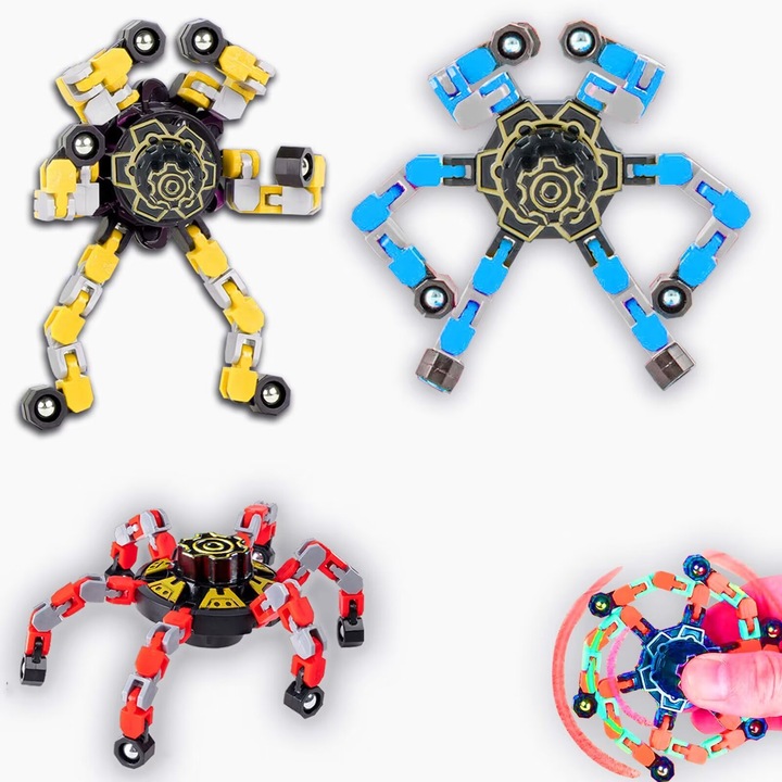 Jucarii-Copii Senzoriala-Antistres Fidget-Spinner Puzzle-Blocuri Constructie-Creativ Jocuri-Jucarie - 3 Set Luminoase Jocuri Constructie Educativ si Creativ decompresie Copii Jucarii Pop It Jucarii Pentru Craciun Ziua de nastere Vacanta, Albastru verde