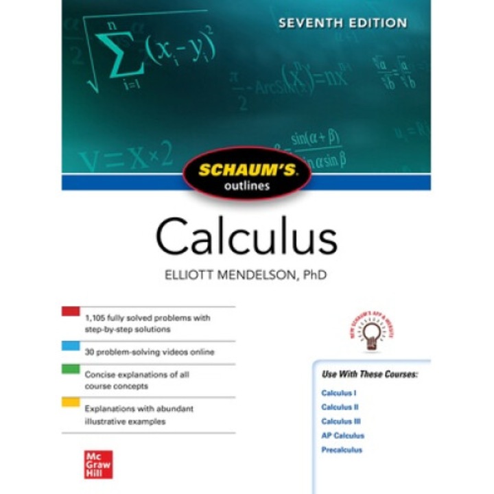 Schaum's Outline Of Calculus, Seventh Edition - Elliott Mendelson