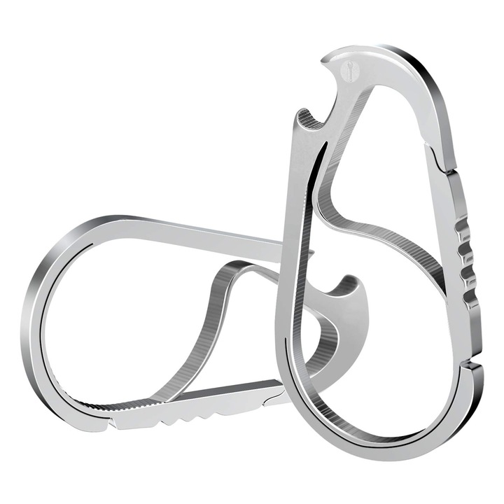 Set 2 brelocuri tip carabina din otel inoxidabil