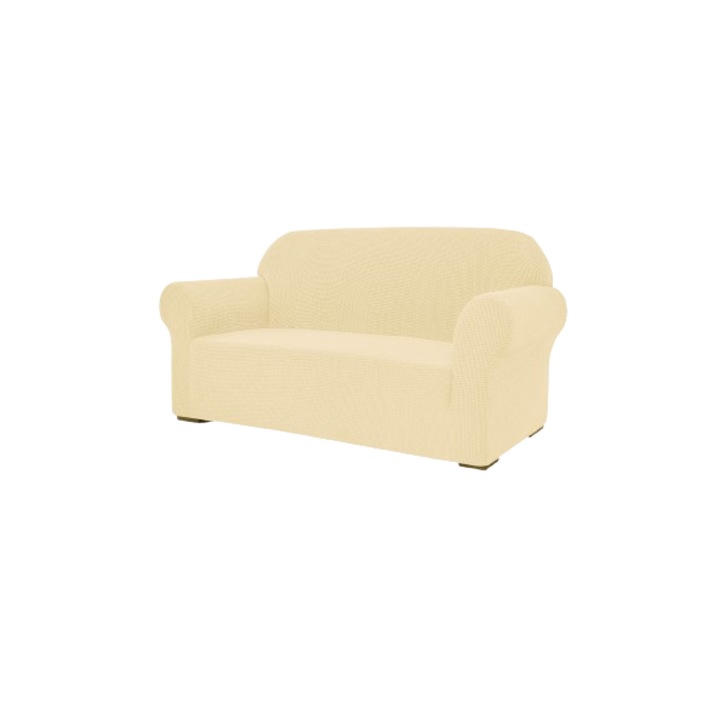 Калъф за диван, SUBRTEX, кремав, еластичен, за 2 места, 178 х 104 см