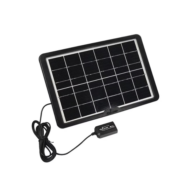 Panou Solar Portabil, Cablu cu Mufe 5 in 1, Negru, Stuffix®