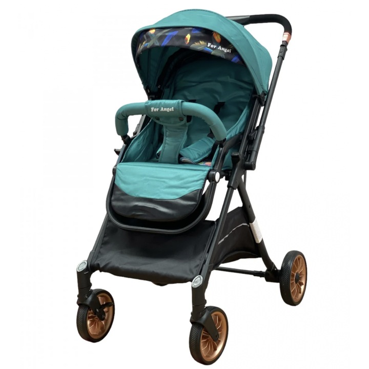 Спортна количка, с обръщаща се дръжка, сгъваема и количка, T700 For Angel, Green