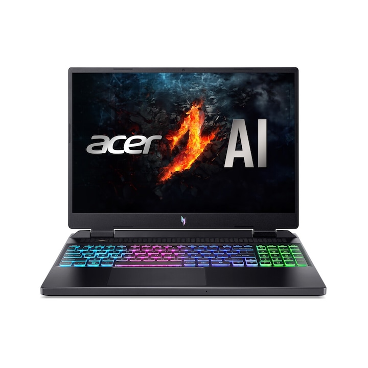 Laptop, Acer, Nitro AN16-42-R12M, 16", AMD Ryzen 7 8845HS 8 nuclee, NVIDIA GeForce RTX 4070 8GB GDDR6, 16GB 4800MHz DDR5, Negru