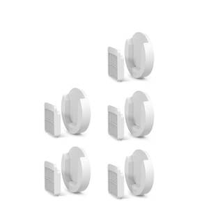 Suport magnetic pentru telecomanda QHYKKYJ, design dual-lock, fara gauri, alb, set 5 buc