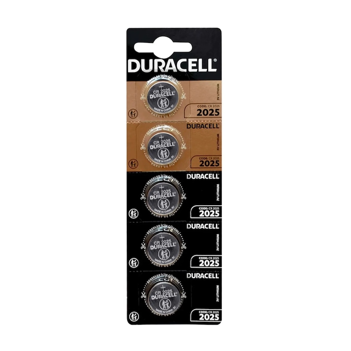 Set 5 baterii CR2025 Duracell 3V litiu