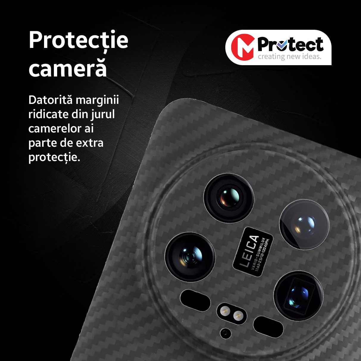 Husa de protectie Kevlar MProtect® Premium din fibra de aramida pentru Xiaomi 14 Ultra, MagSafe, Antisoc, Protectie camera, Ultra Safe, Carbon
