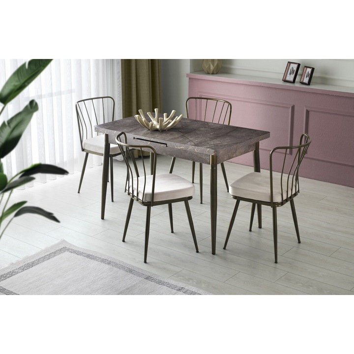 Маса, Модел Damien, Разтегателна, 120-150x70x75 см, Норка