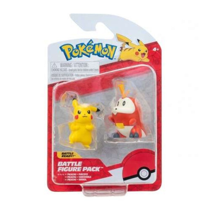Комплект от 2 фигурки Pokemon Battle, Jazwares, Възраст 4+ години, 18x11.5x6cm