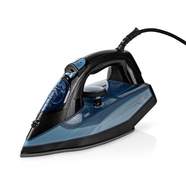 Fier de calcat Nedis, 2600W, 320ml, placa ceramica, albastru
