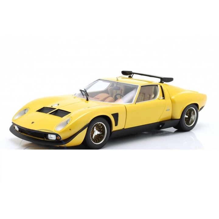 Lamborghini Miura SVR modellautó, sárga/fekete - 1/18 Kyosho