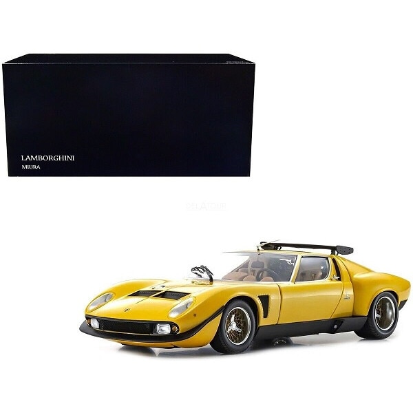 Macheta Lamborghini Miura SVR galben/negru - 1/18 Kyosho - eMAG.ro