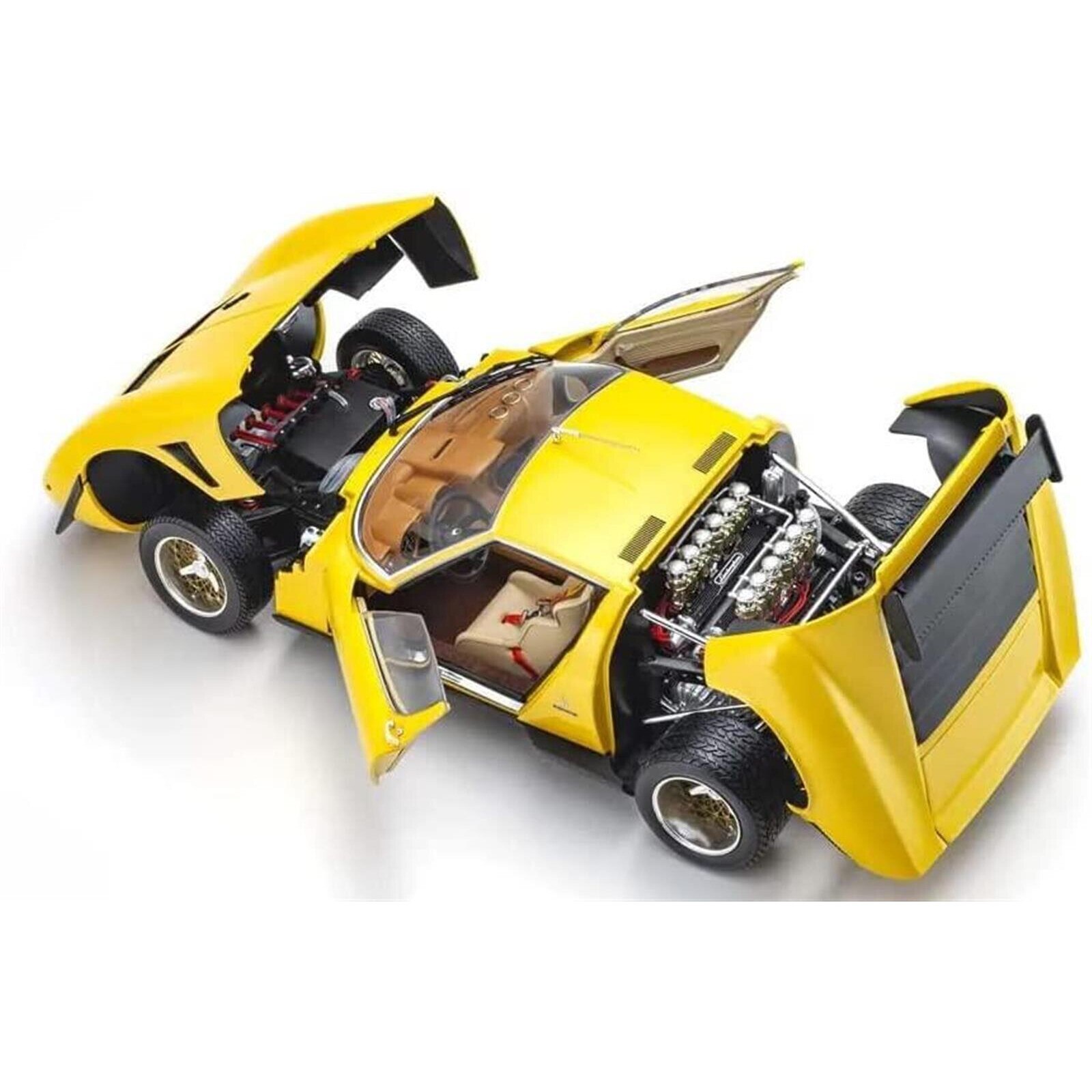 Macheta Lamborghini Miura SVR galben/negru - 1/18 Kyosho - eMAG.ro