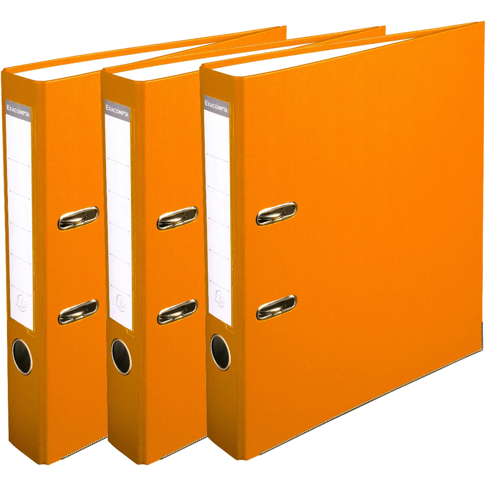 Set 3 bibliorafturi Exacompta, A4, PP/Hartie, certificare FSC, 50 mm, orange