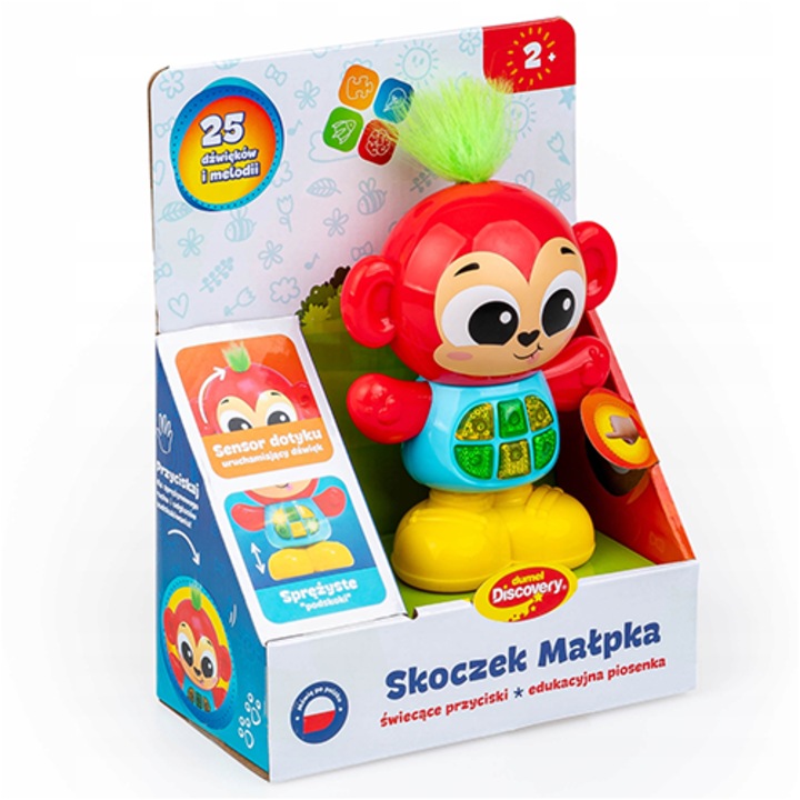 Интерактивна играчка Dumel, Skoczek Mapka, 25 звука и мелодии, 21x16x8cm