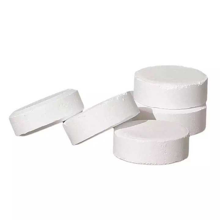 Set 50 Tablete de sterilizare pentru piscina, BGHYHYHI, efervescente, previne algele, mentine claritatea apei