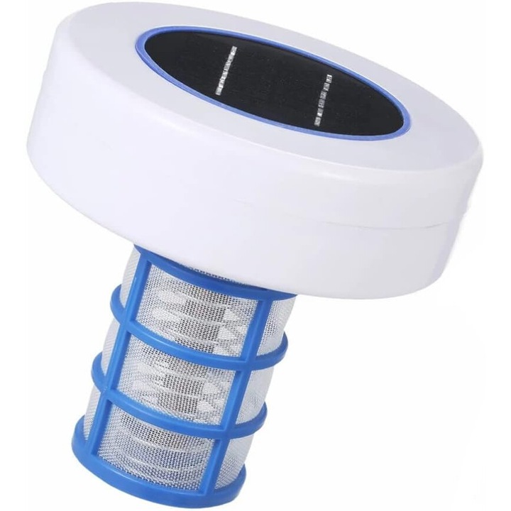 Anod de cupru AMRINUGL pentru ionizator solar, alb/albastru, eficient pentru 45000 de galoane, compatibil cu piscine exterioare cu apa dulce si sarata