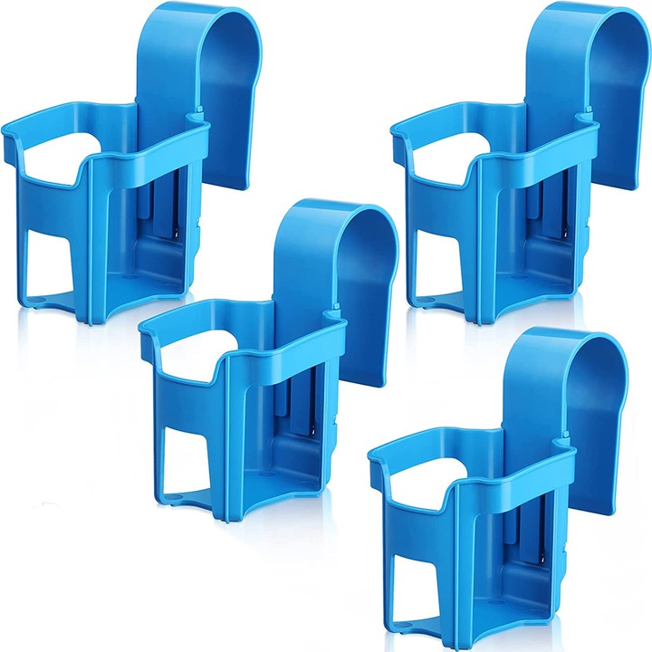 Set 4 suporturi bauturi pentru piscina, plastic, rezistente, 5cm