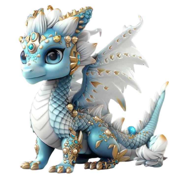 Aranyos sárkány kulcstartó, akril, tarka