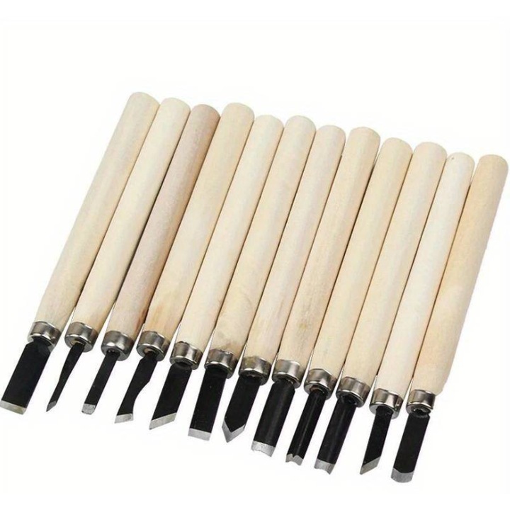 Длета за дърворезба, 133 мм, 12 броя