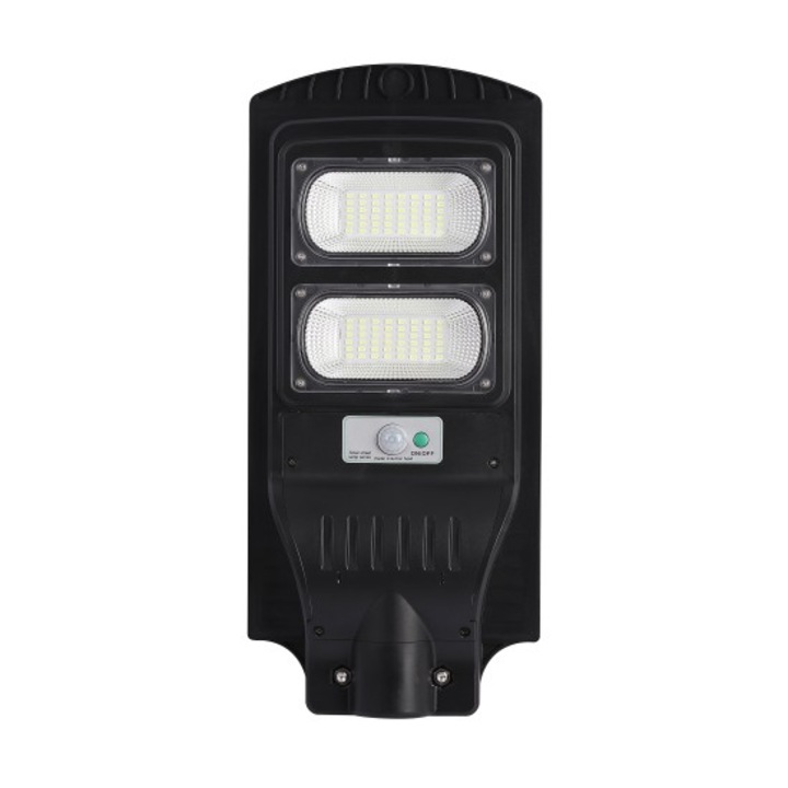 Corp Stradal cu Panou Solar Monocristalin 100W si Telecomanda – Iluminat LED 6500K pentru Spatii Exterioare, Gradini, Parcuri
